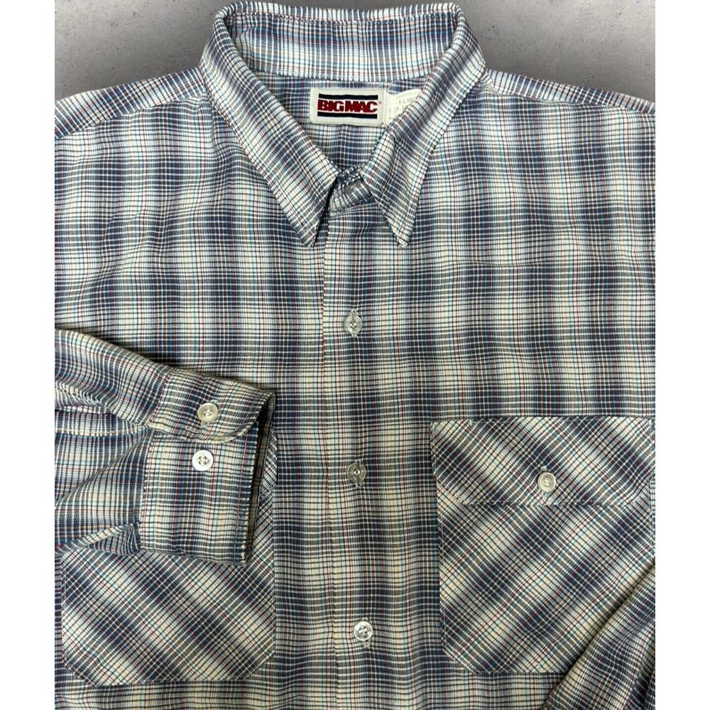 Vintage 90s Big Mac Authentic Workwear Mens Button Up Shirt Extra‎ Large XL